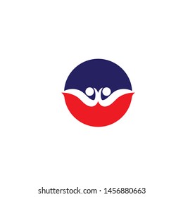 Adoption and community care Logo template vector icon
