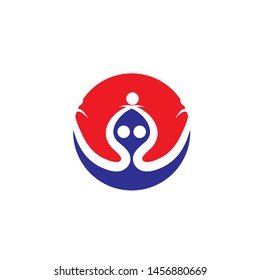 Adoption and community care Logo template vector icon
