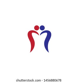 Adoption and community care Logo template vector icon
