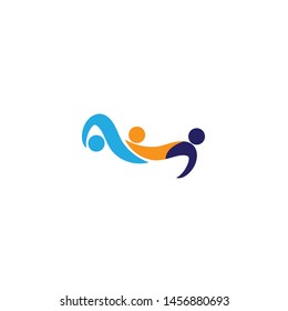 Adoption and community care Logo template vector icon
