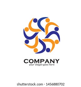 Adoption and community care Logo template vector icon
