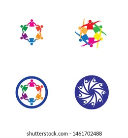 Adoption and community care Logo template vector