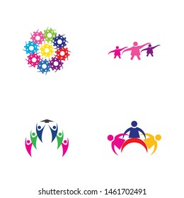 Adoption and community care Logo template vector