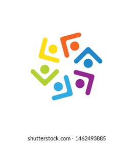 Adoption and community care Logo template vector