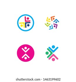 Adoption and community care Logo template vector