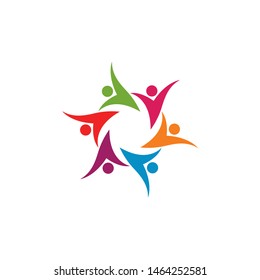 Adoption and community care Logo template vector icon