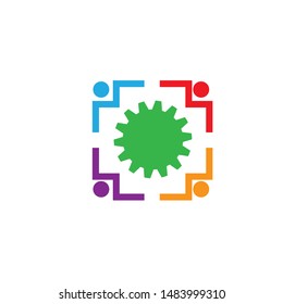 Adoption and community care Logo template vector icon