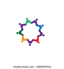 Adoption and community care Logo template vector icon
