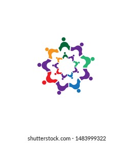 Adoption and community care Logo template vector icon