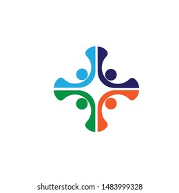 Adoption and community care Logo template vector icon
