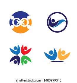 Adoption and community care Logo template vector icon