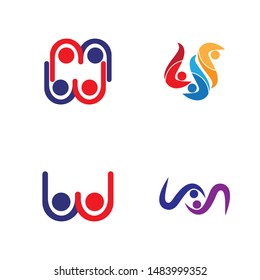Adoption and community care Logo template vector icon