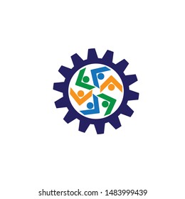 Adoption and community care Logo template vector icon
