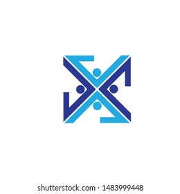 Adoption and community care Logo template vector icon