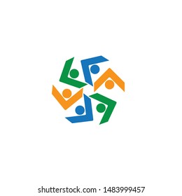 Adoption and community care Logo template vector icon