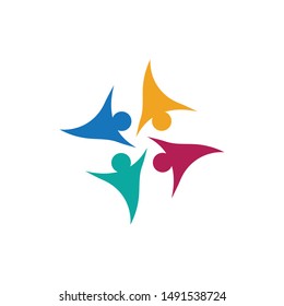 Adoption and community care Logo template vector icon