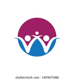 Adoption and community care Logo template vector icon