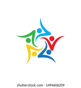 Adoption and community care Logo template vector icon