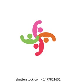 Adoption and community care Logo template vector icon