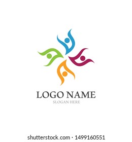 Adoption and community care Logo template vector icon