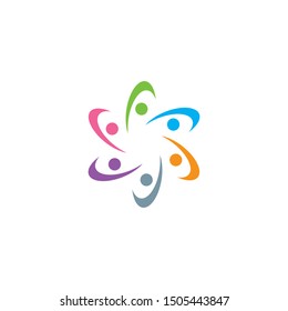 Adoption and community care Logo template vector icon