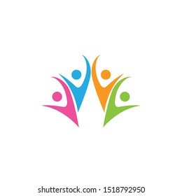 Adoption and community care Logo template vector