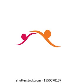 Adoption and community care Logo template vector icon