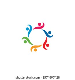 Adoption and community care Logo template vector icon