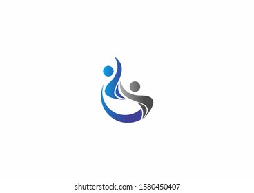 Adoption and community care Logo template vector icon. People logo design