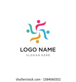 Adoption and community care Logo template vector icon