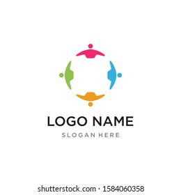 Adoption and community care Logo template vector icon