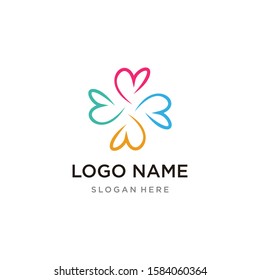 Adoption and community care Logo template vector icon