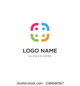 Adoption and community care Logo template vector icon