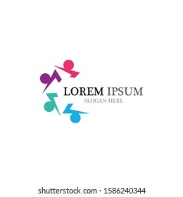 Adoption and community care Logo template vector icon