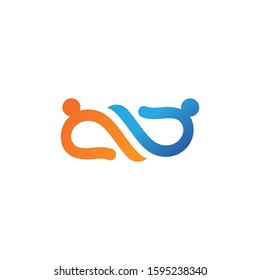 Adoption and community care Logo template vector icon
