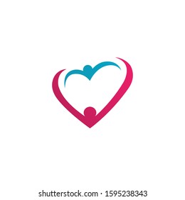 Adoption and community care Logo template vector icon
