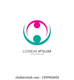 Adoption and community care Logo template vector icon