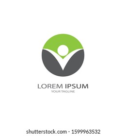 Adoption and community care Logo template vector icon