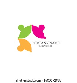 Adoption and community care Logo template vector icon