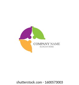 Adoption and community care Logo template vector icon