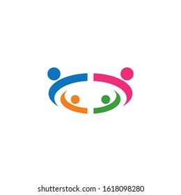 Adoption and community care Logo template vector icon