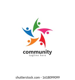 Adoption and community care Logo template vector icon
