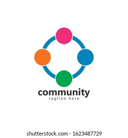 Adoption and community care Logo template vector icon