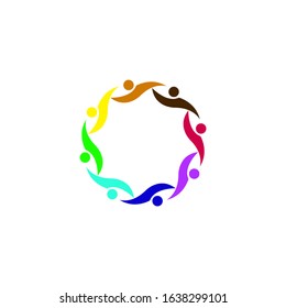 Adoption and community care Logo template vector icon