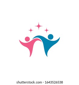 Adoption and community care Logo template vector icon