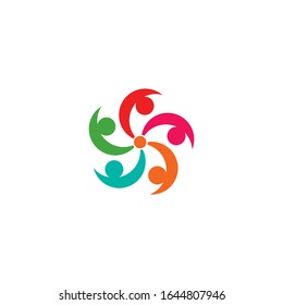 Adopción y cuidado comunitario Icono vectorial de plantilla de logotipo