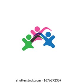 Adoption and community care Logo template vector