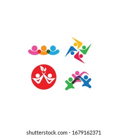 Adoption and community care Logo template vector