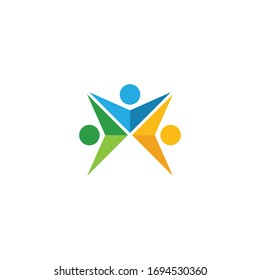 Adoption and community care Logo template vector