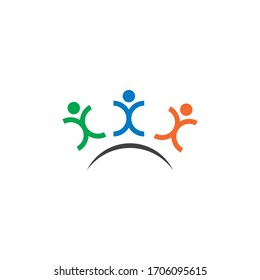 Adoption and community care Logo template vector icon